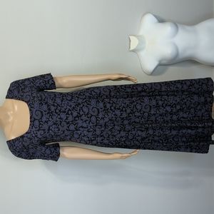 Vintage Jonathan Martin dark purple blue dress size 5/6